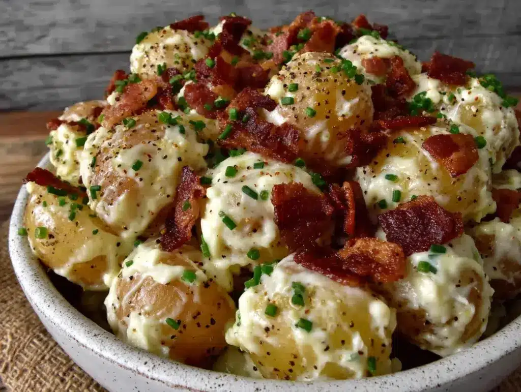 creamy classic potato salad - featured image