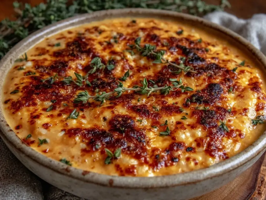 creamy crockpot butternut squash and gruyere soup - featured image