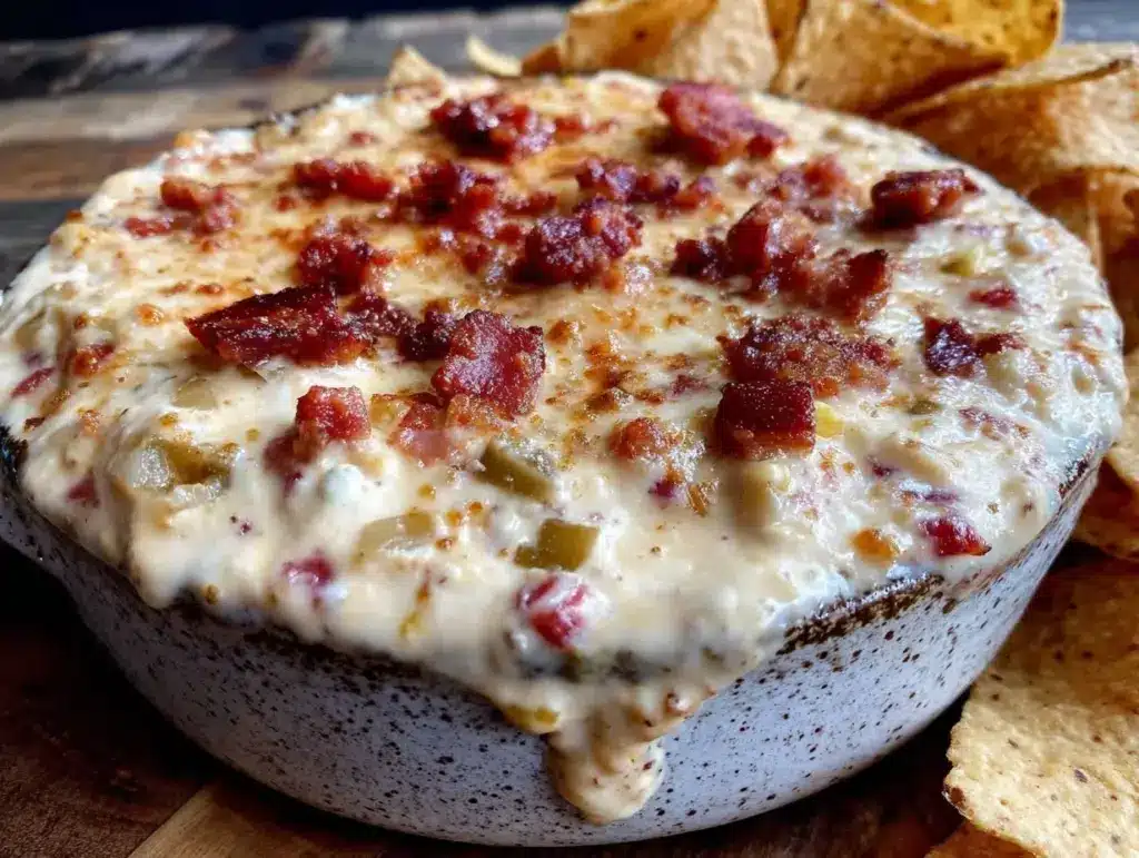 creamy crockpot queso blanco dip - featured image