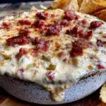 creamy crockpot queso blanco dip - featured image