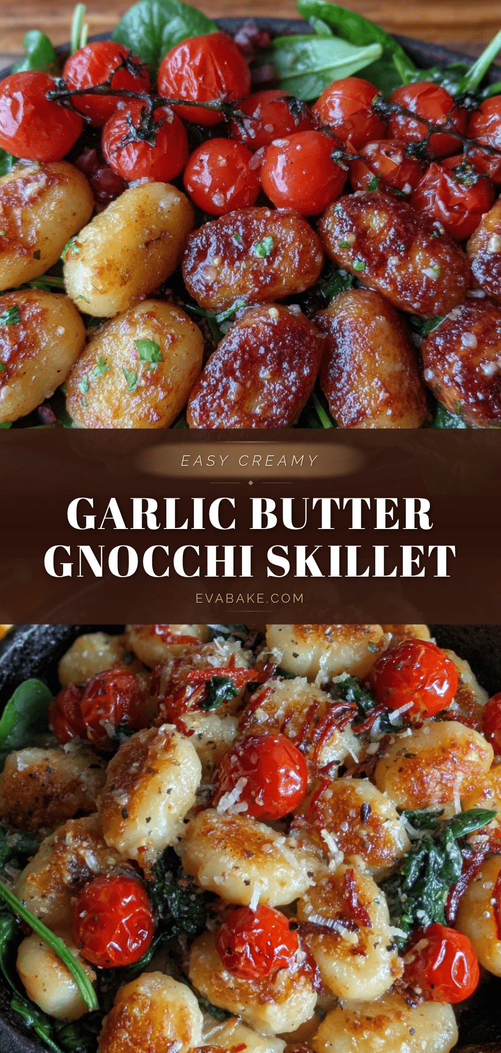 creamy garlic butter potato gnocchi skillet recipe