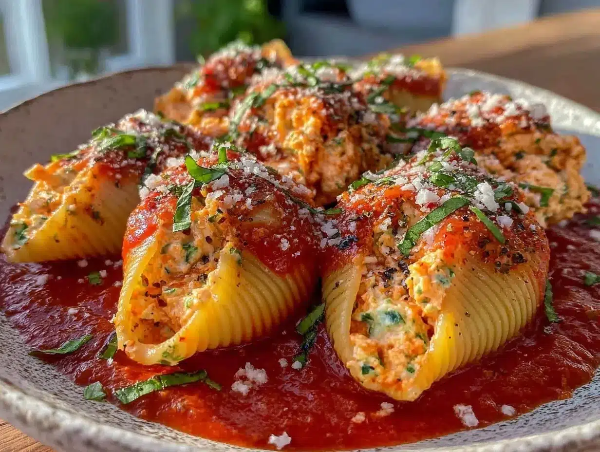 creamy lemon zucchini ricotta stuffed shells preparation steps