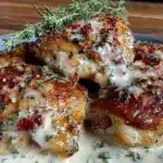 creamy marry me chicken thighs - featured image