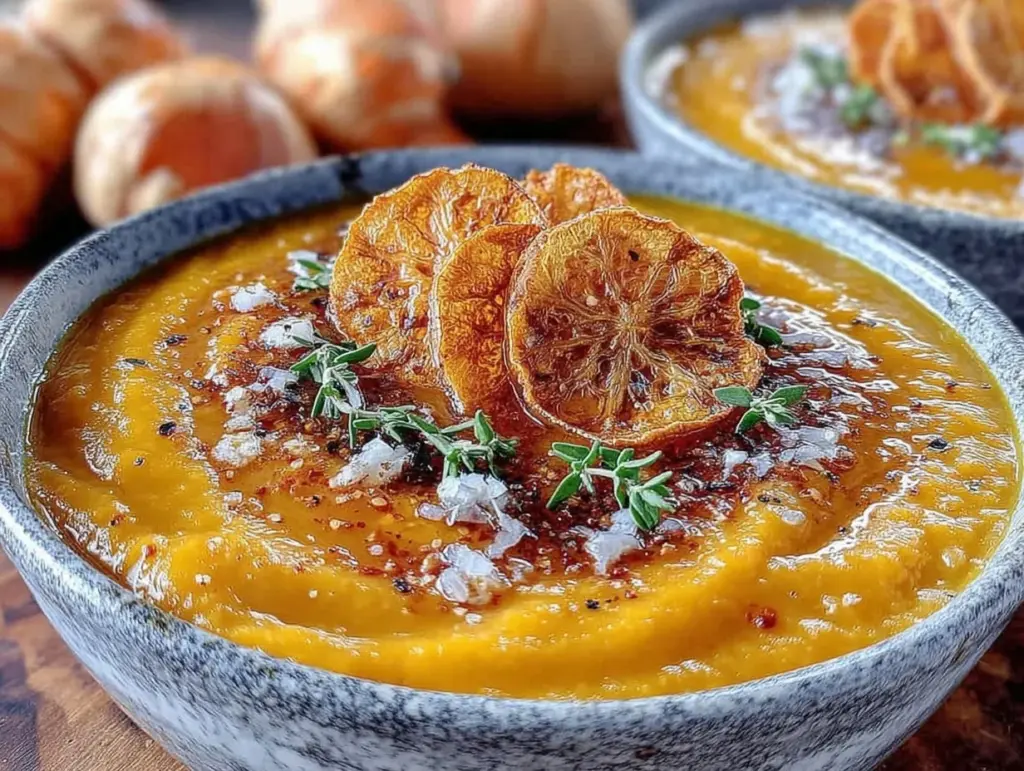 creamy roasted butternut squash soup - featured image