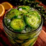 crisp quick refrigerator pickles - featured image