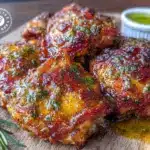 crispy air fryer chicken thighs - featured image