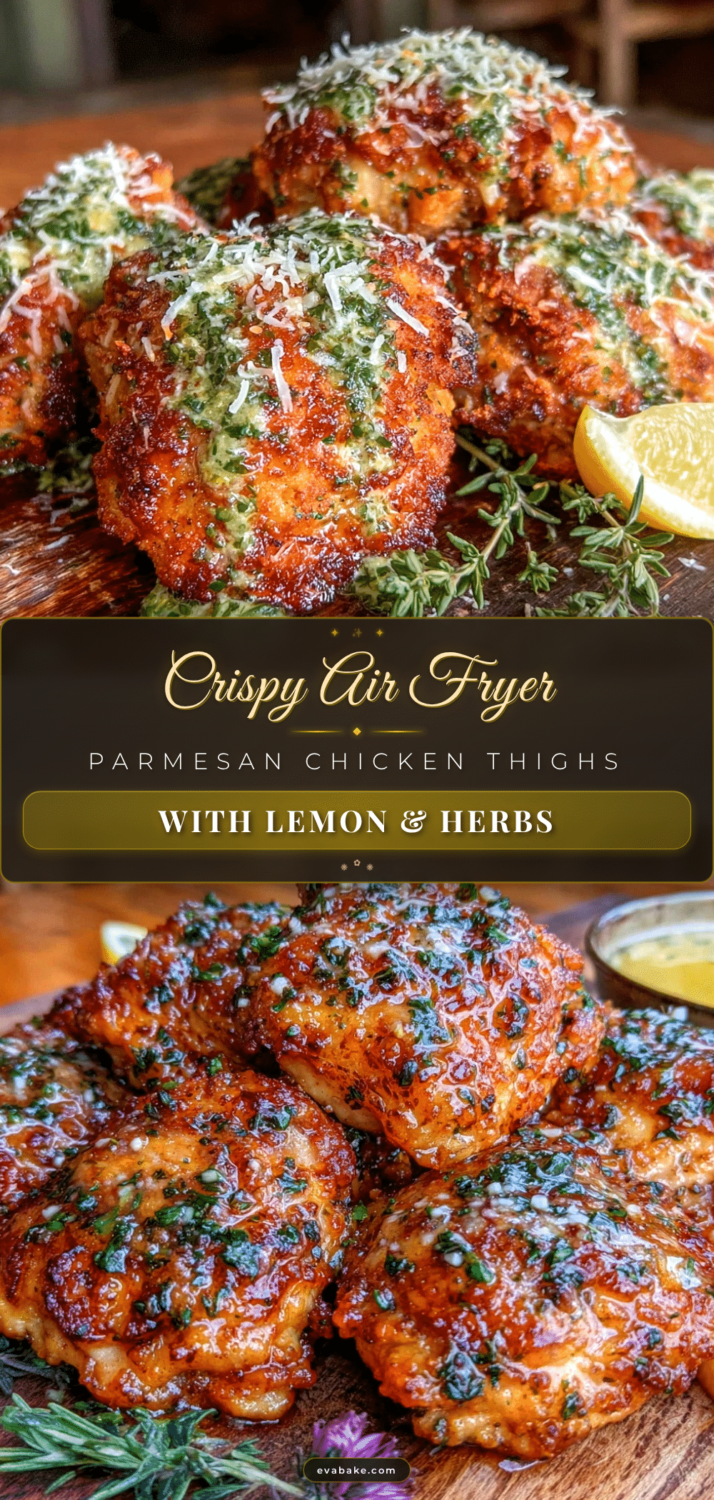 crispy air fryer parmesan chicken thighs recipe
