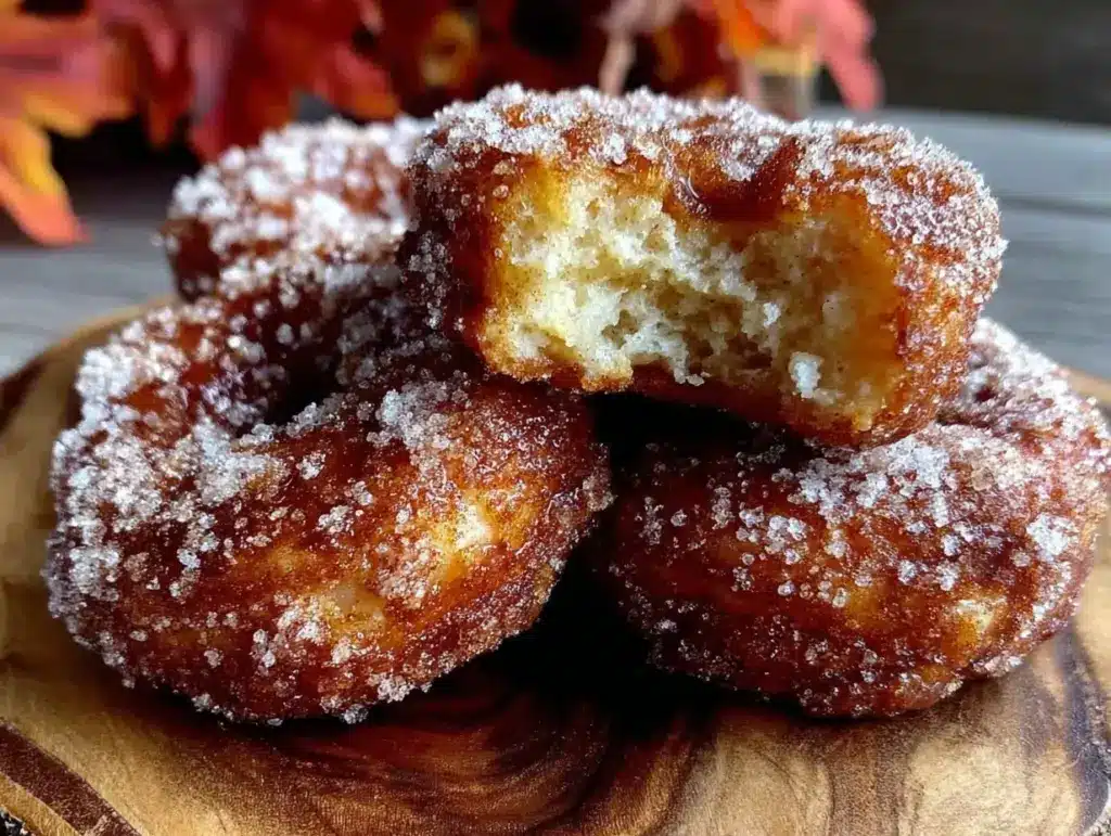 crispy apple cider donuts - featured image