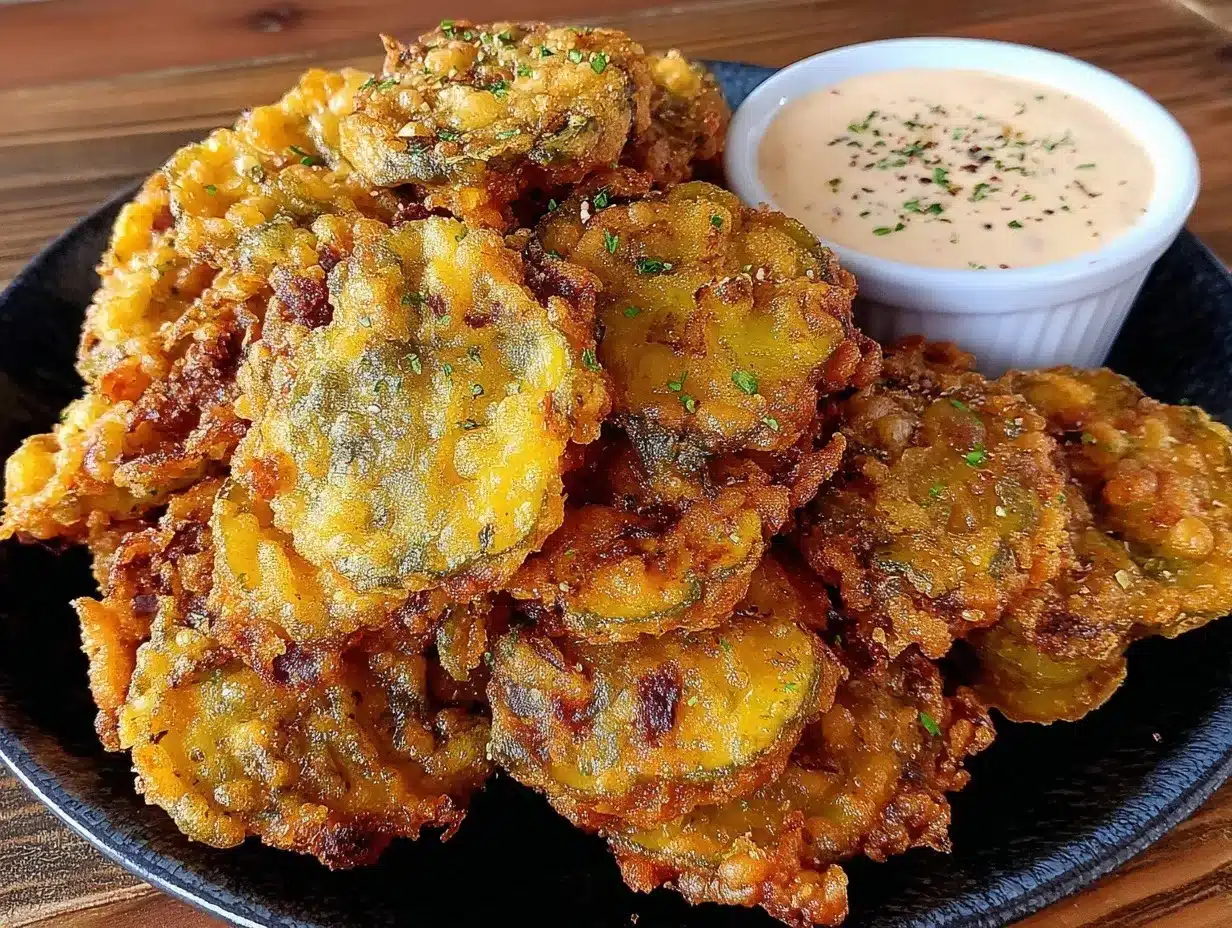 crispy beer-battered pickle chips preparation steps