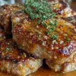 crispy juicy pan-seared pork chops - featured image