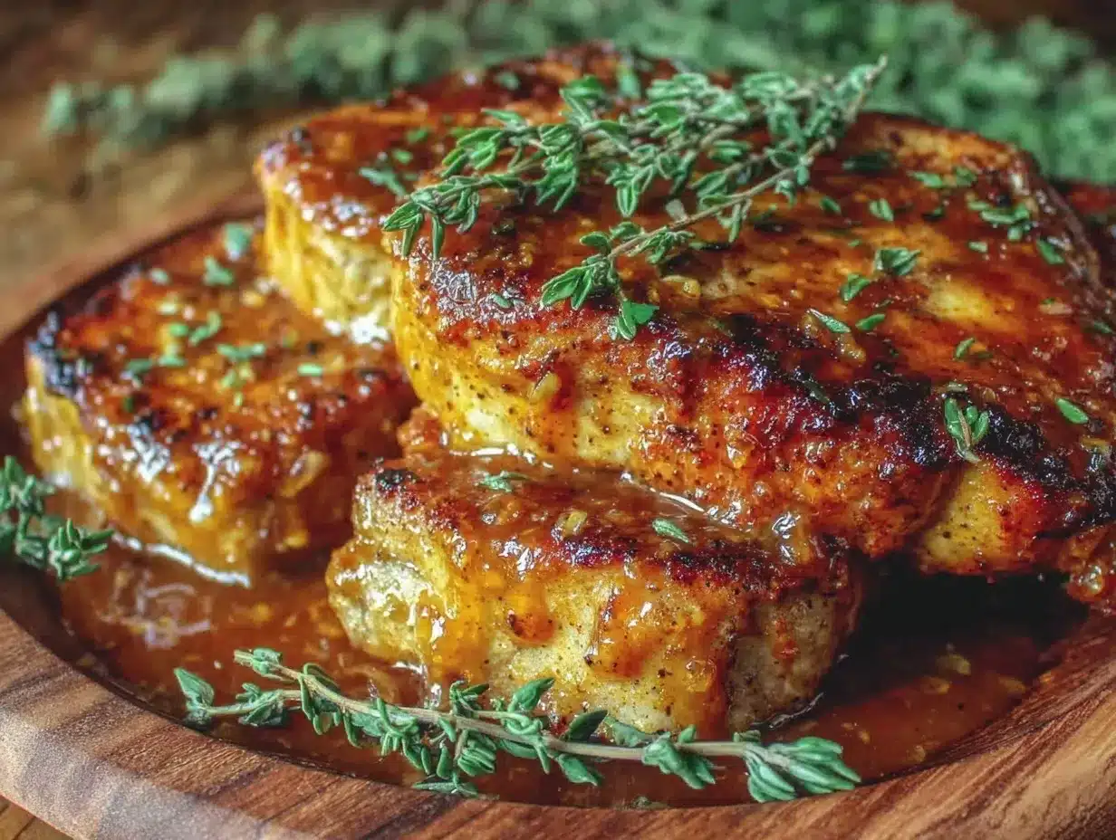 crispy juicy pan-seared pork chops preparation steps