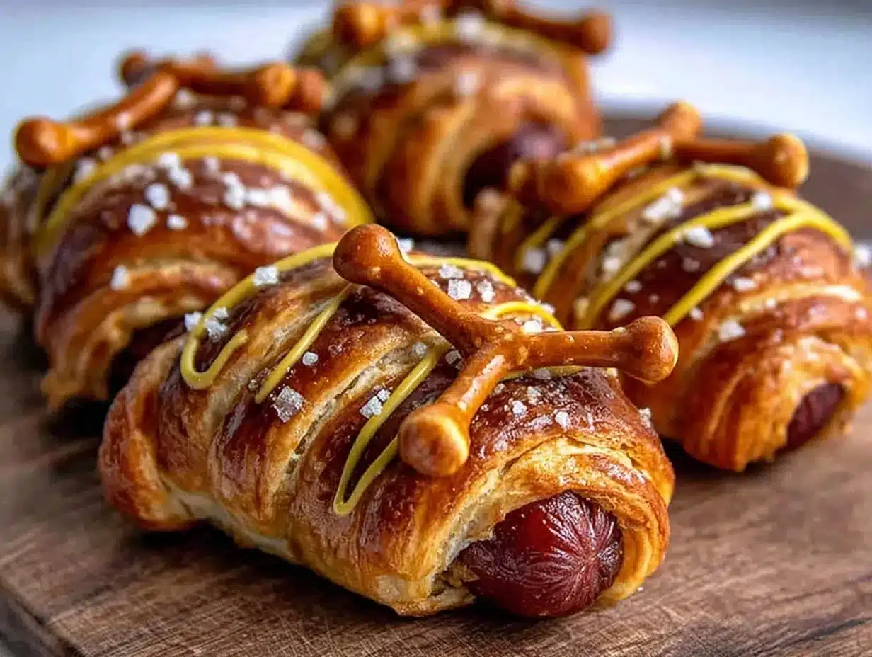 crispy mummy hot dogs preparation steps