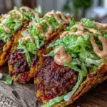 crispy smash burger tacos - featured image