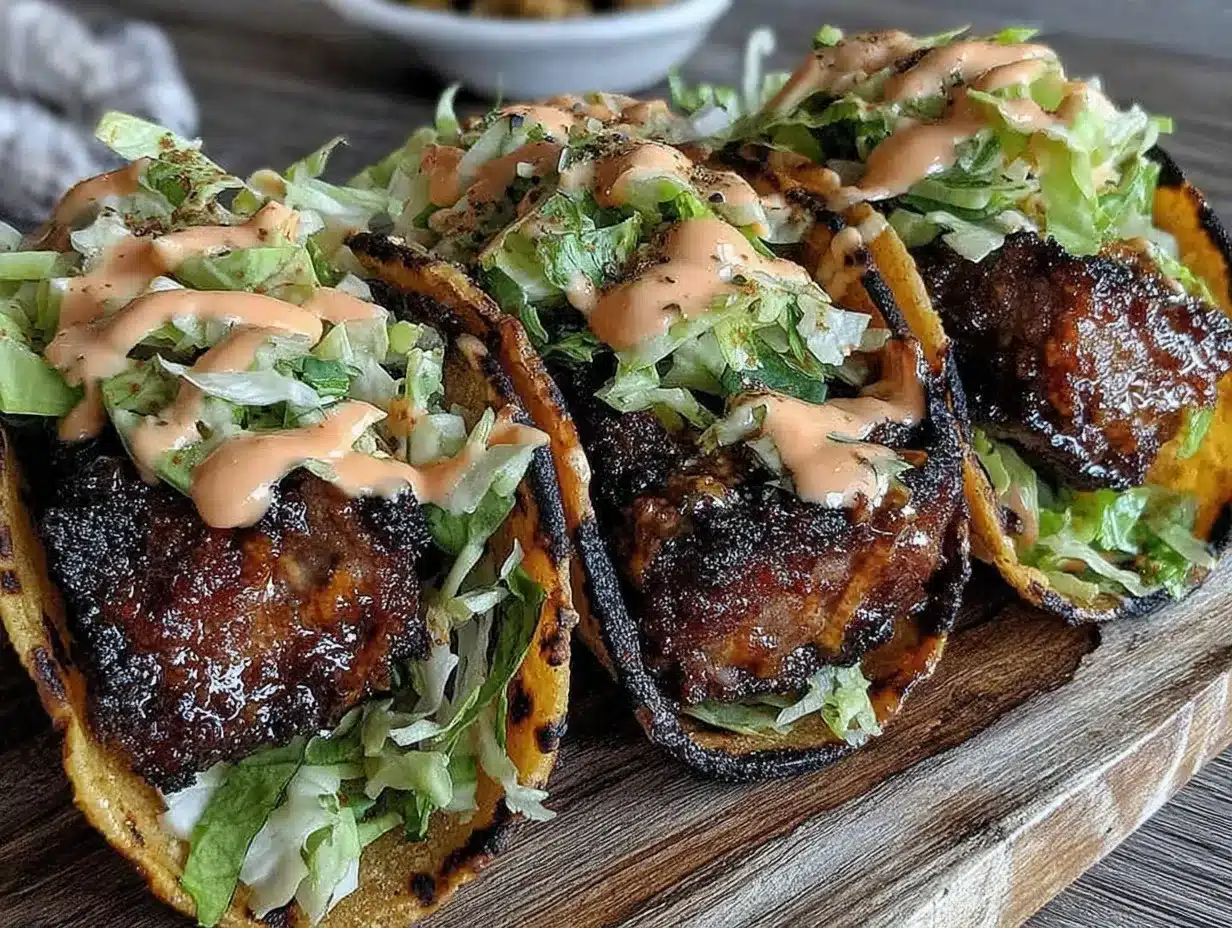 crispy smash burger tacos preparation steps