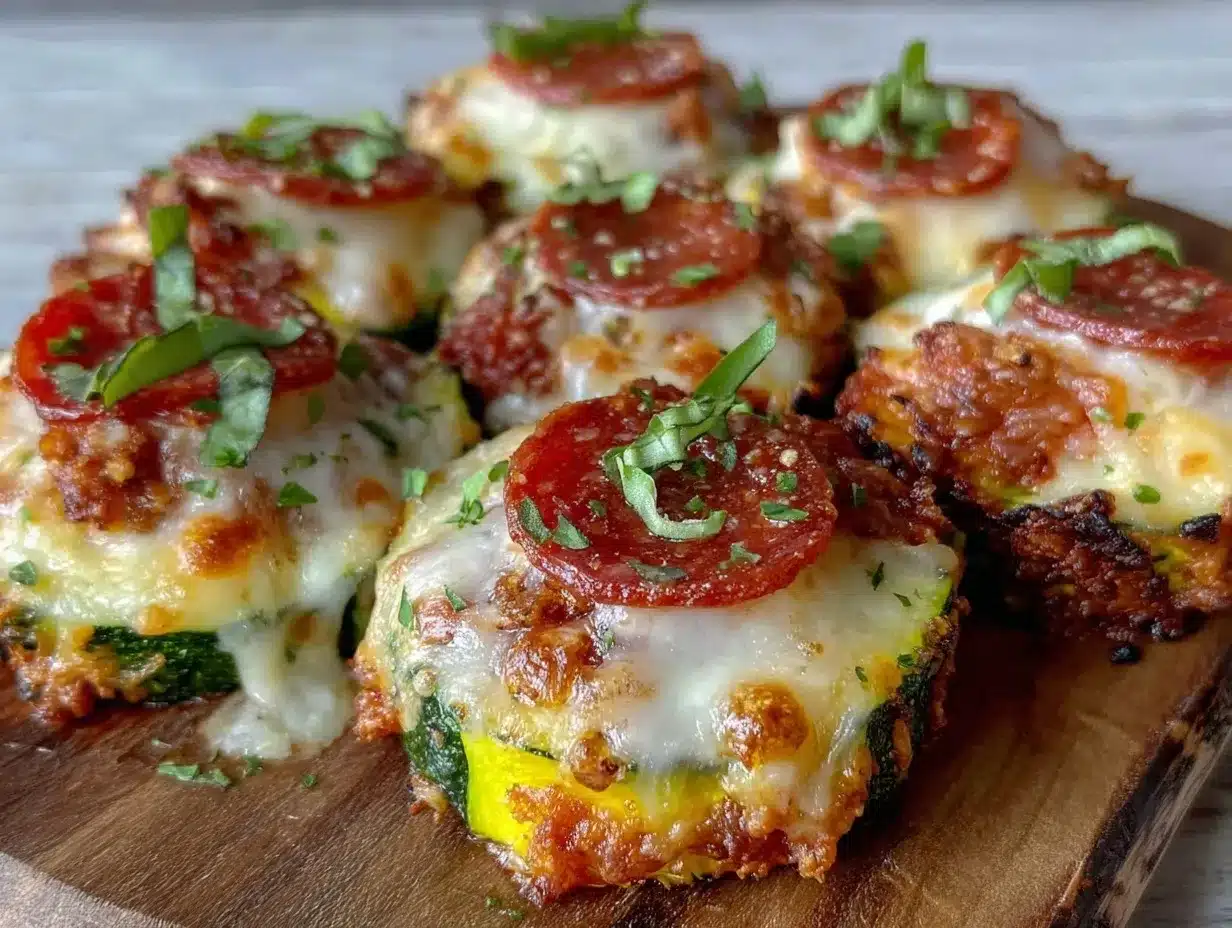 crispy zucchini pizza bites preparation steps