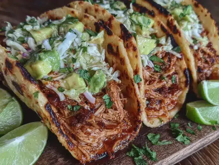 crockpot shredded chicken tacos - featured image