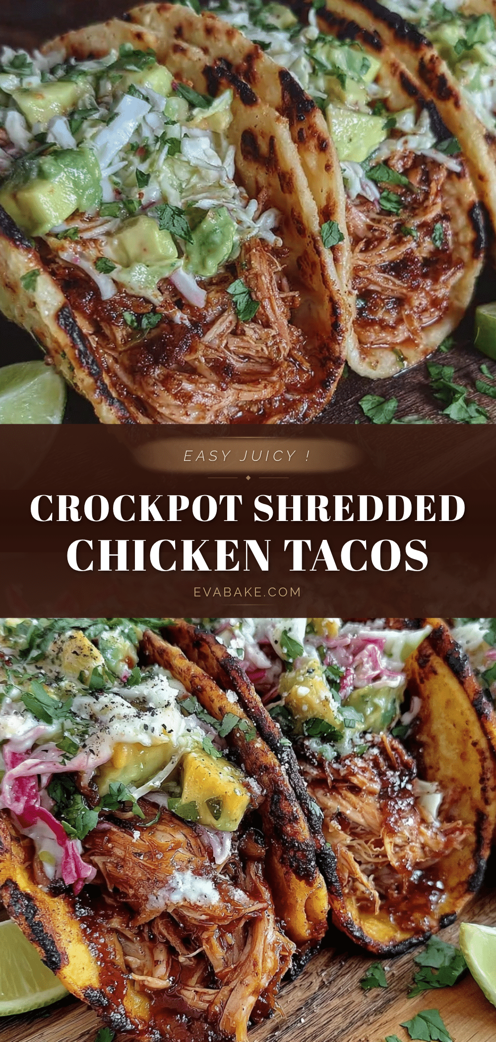 crockpot shredded chicken tacos recipe