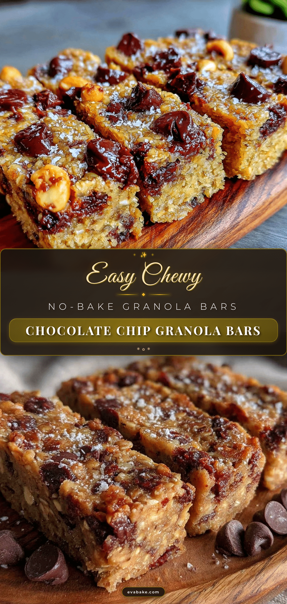 Easy Chewy No-Bake Granola Bars recipe