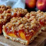 easy fresh peach pie bars - featured image