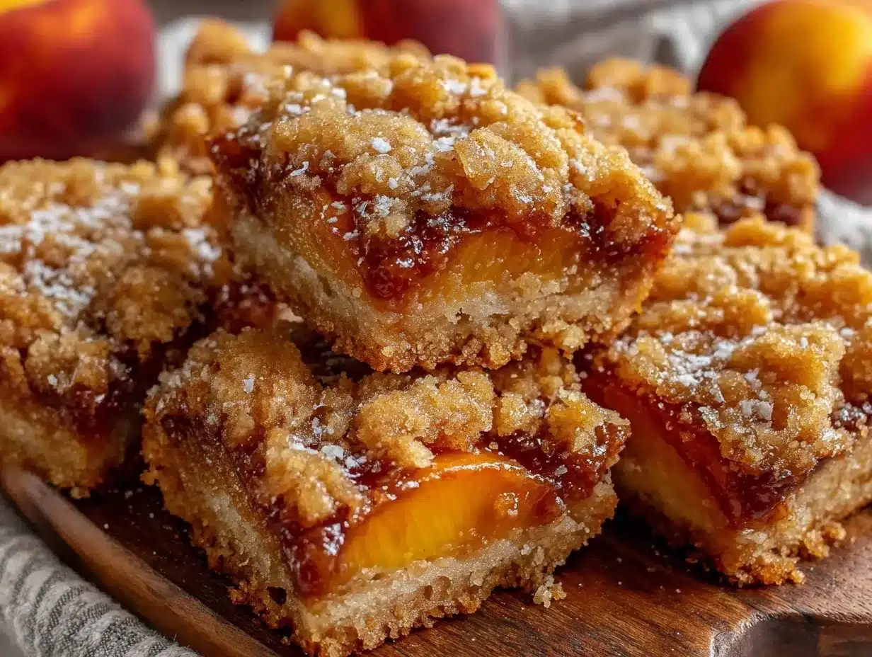easy fresh peach pie bars preparation steps
