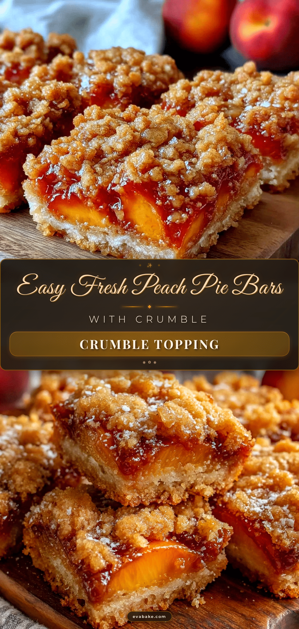 easy fresh peach pie bars recipe