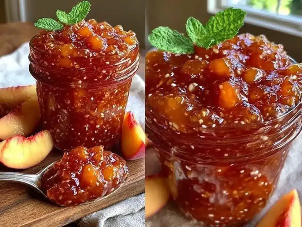 easy homemade peach jam - featured image