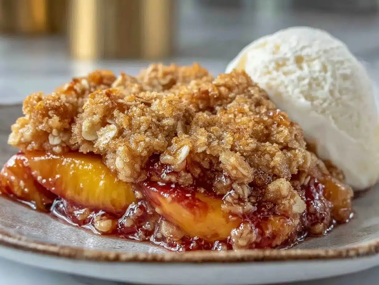 easy peach crisp preparation steps