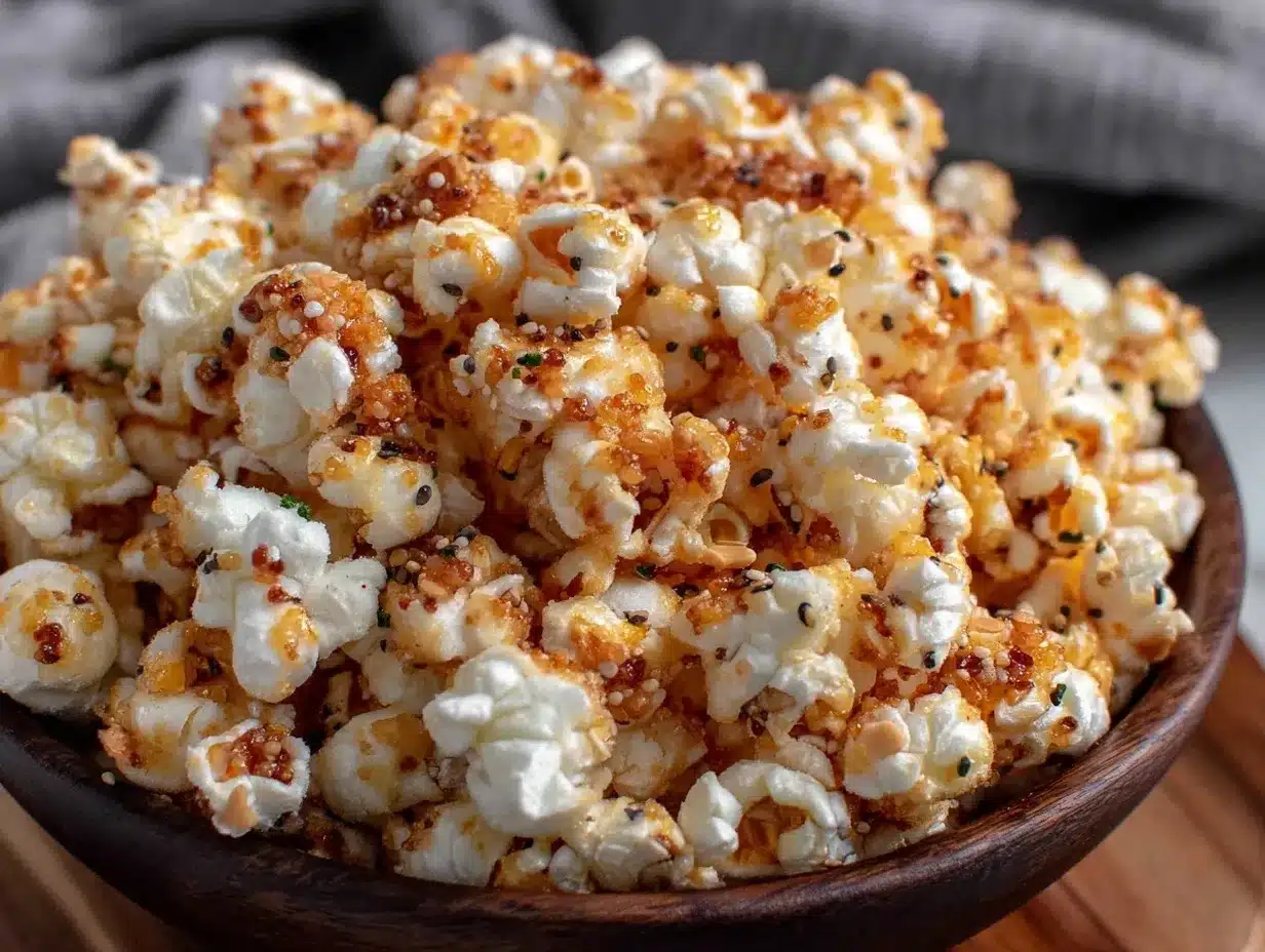 everything bagel seasoning popcorn preparation steps