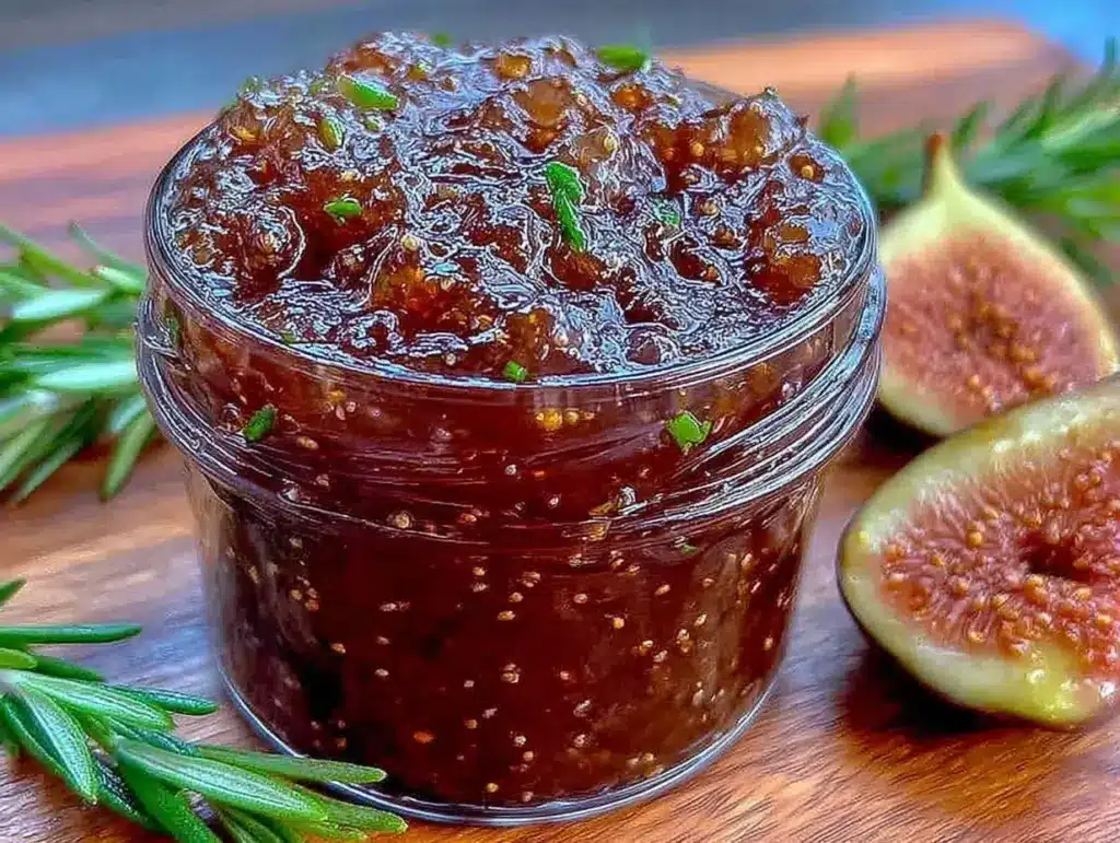 fig and balsamic rosemary jam - featured image