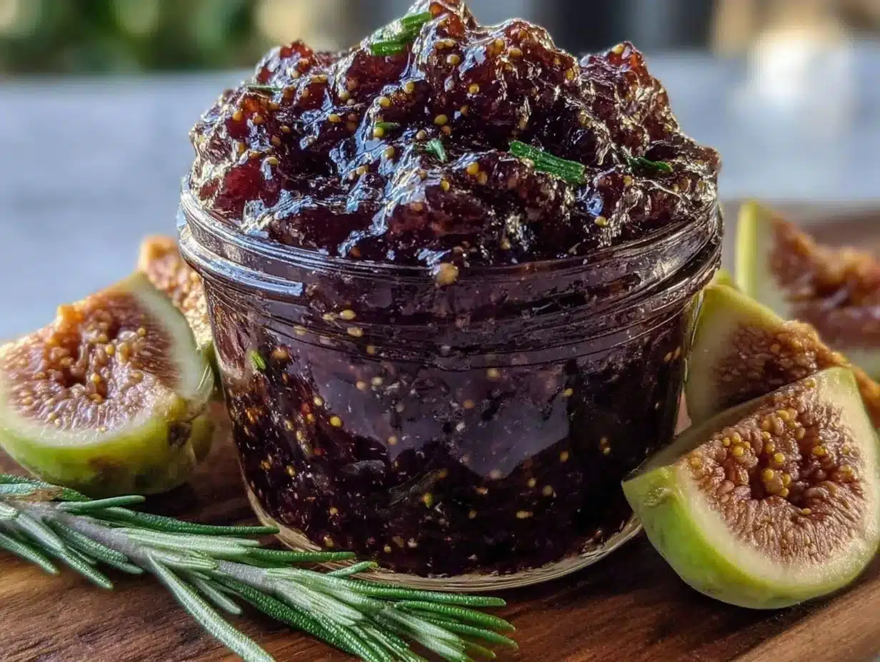 fig and balsamic rosemary jam preparation steps