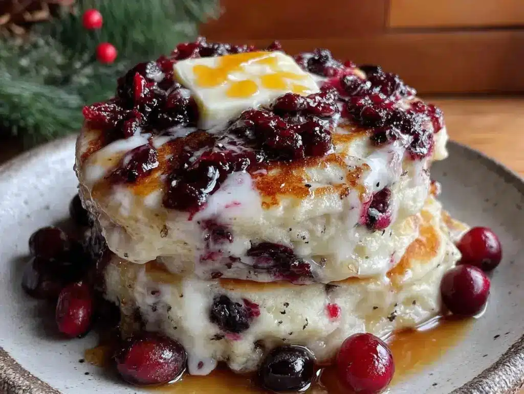fluffy huckleberry pancakes - featured image