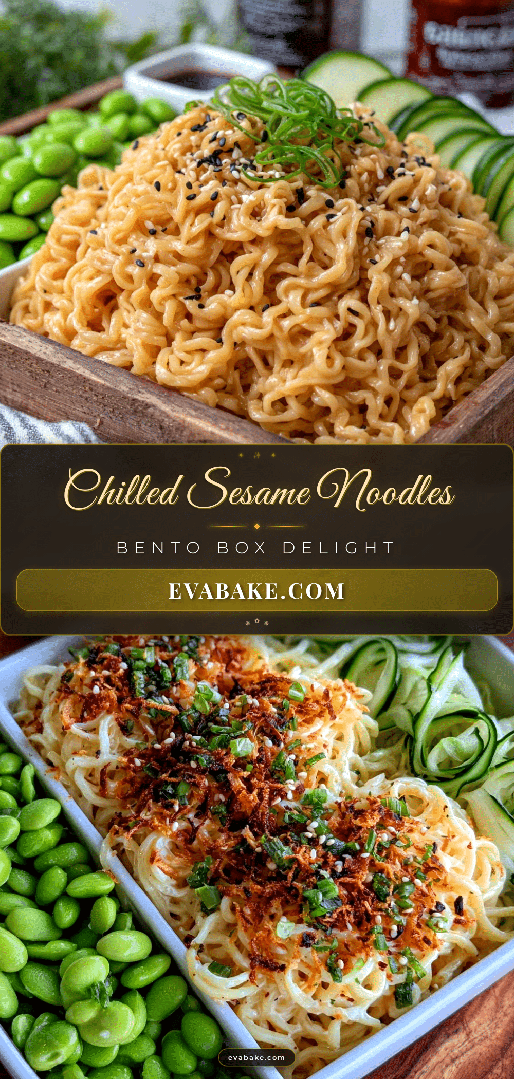 fresh cold sesame noodle bento box recipe