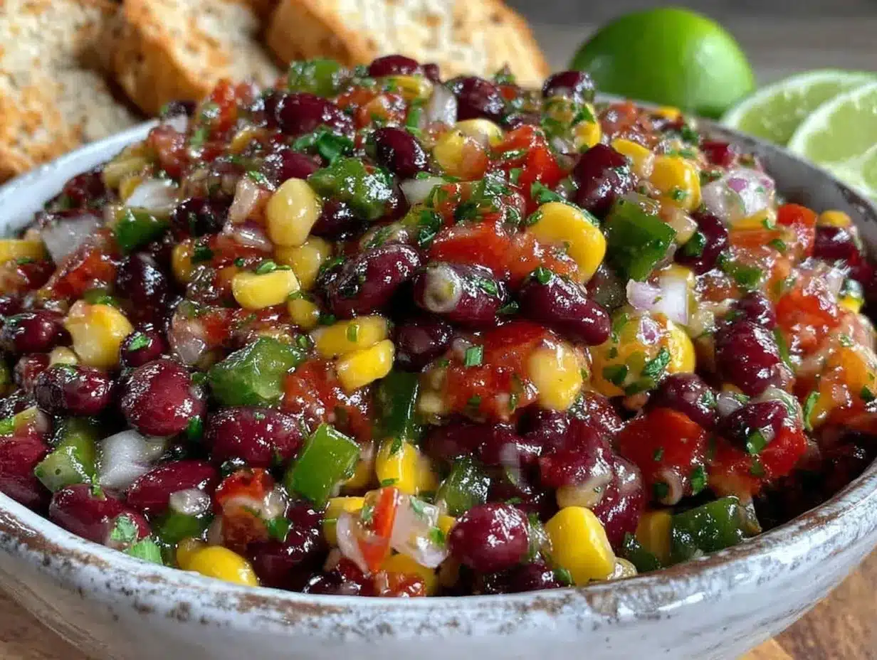 Fresh Cowboy Caviar Dip preparation steps