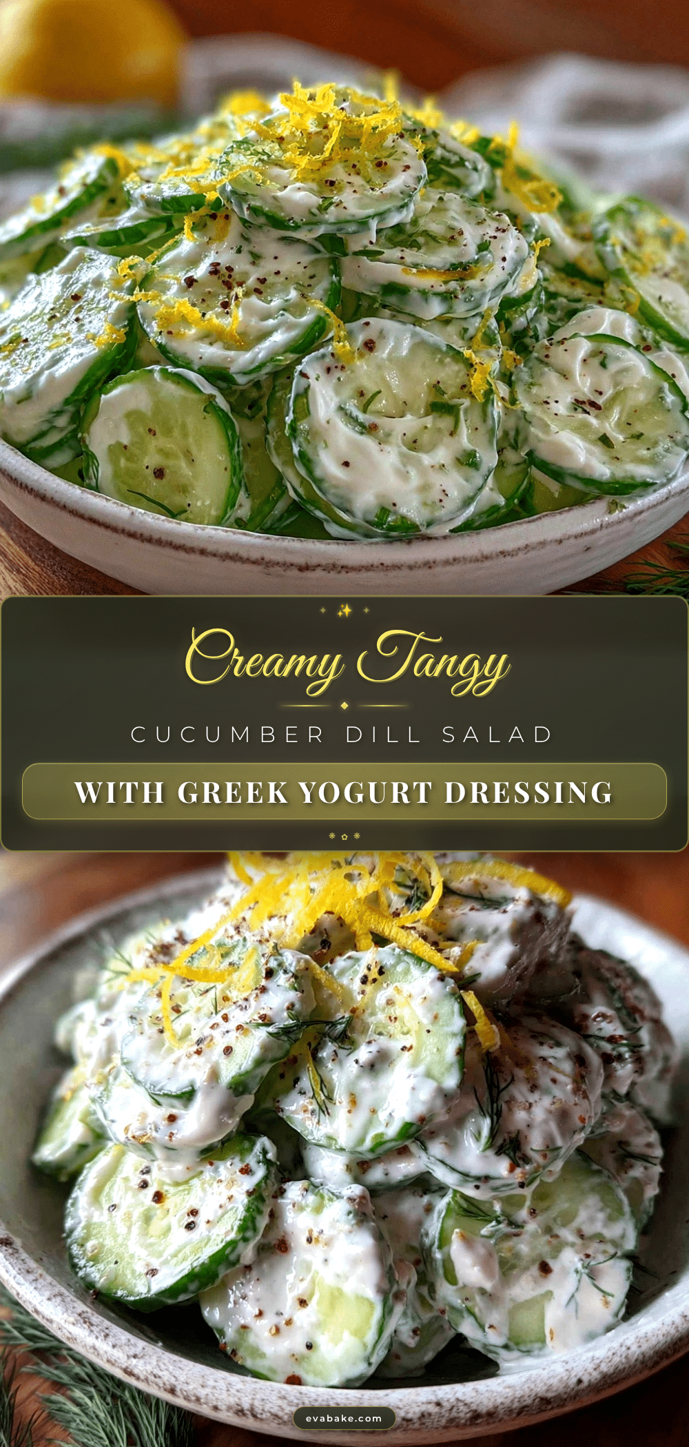 fresh creamy cucumber dill salad recipe