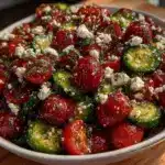 fresh cucumber tomato salad - featured image