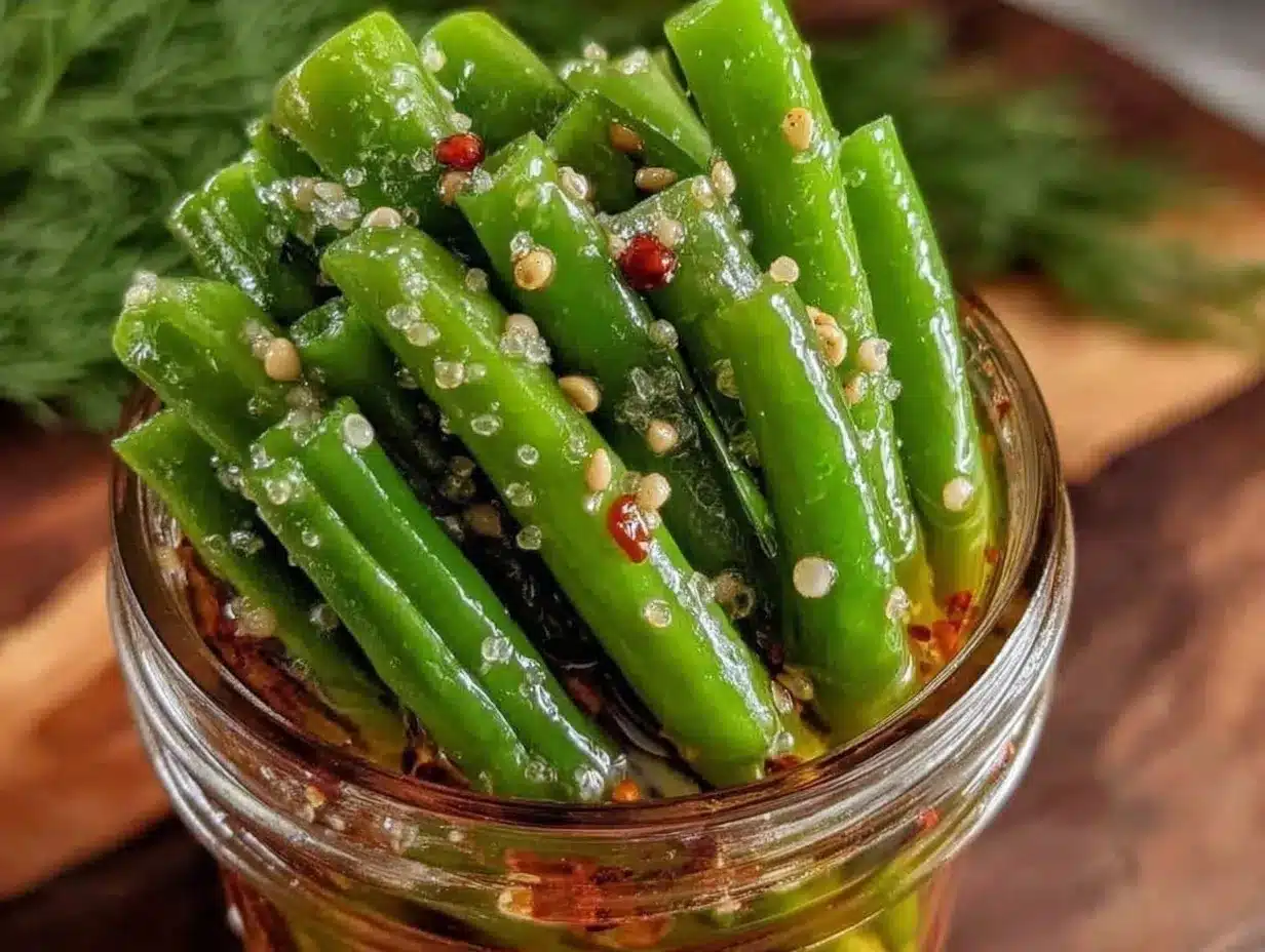 fresh dilly beans pickled green beans preparation steps