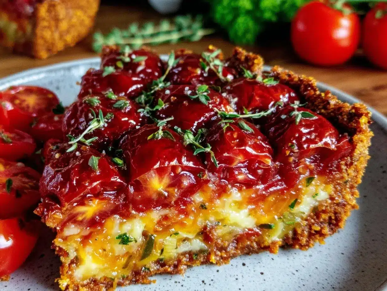 fresh herb-crusted tomato pie preparation steps