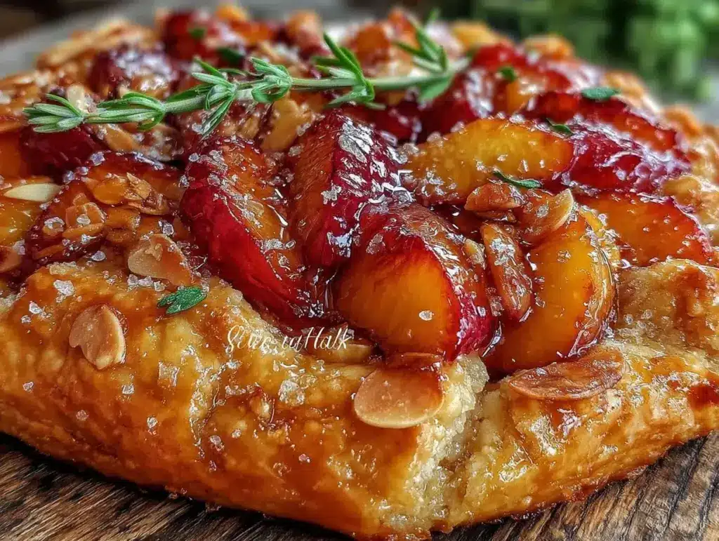 fresh peach galette - featured image