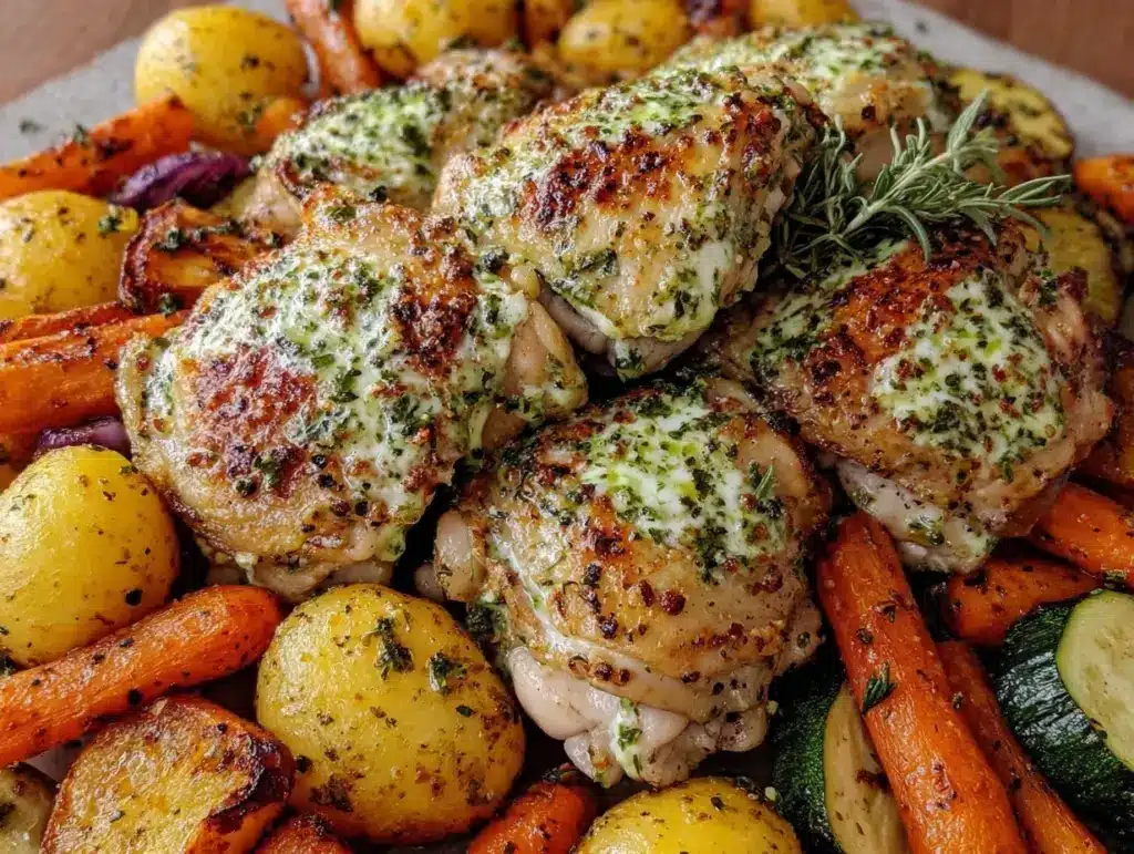 Greek Yogurt Chicken Sheet Pan Dinner - featured image