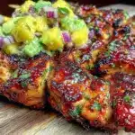 grilled honey sriracha chicken skewers - featured image