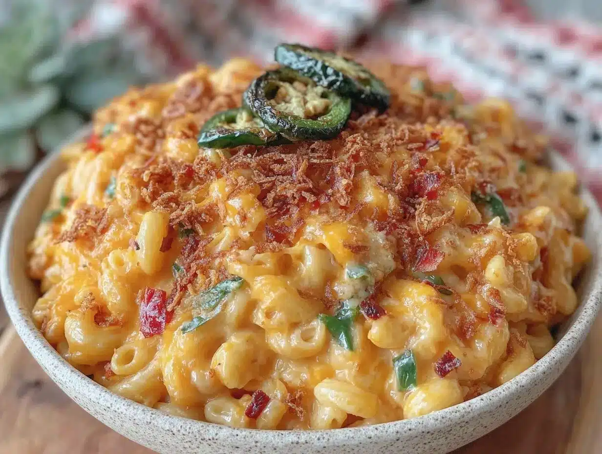 Hatch chile mac and cheese preparation steps