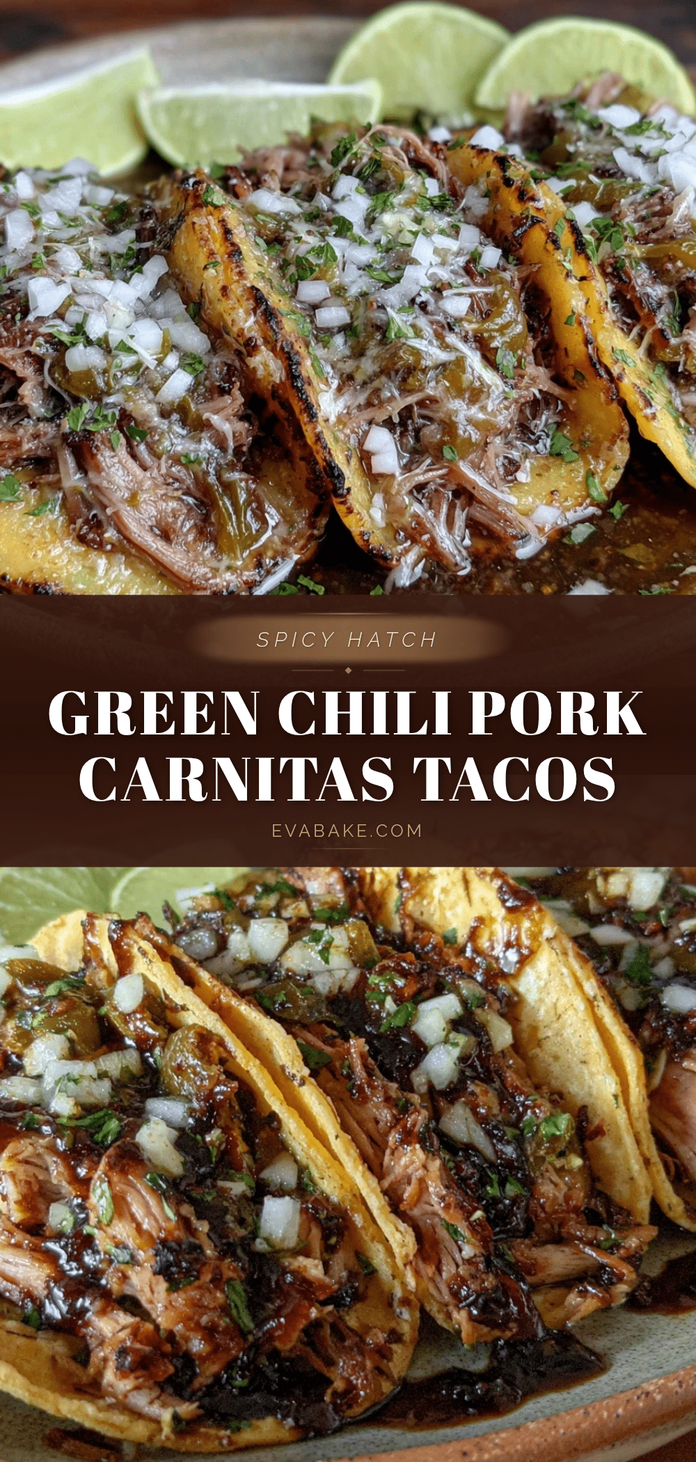 Hatch green chili pork carnitas tacos recipe