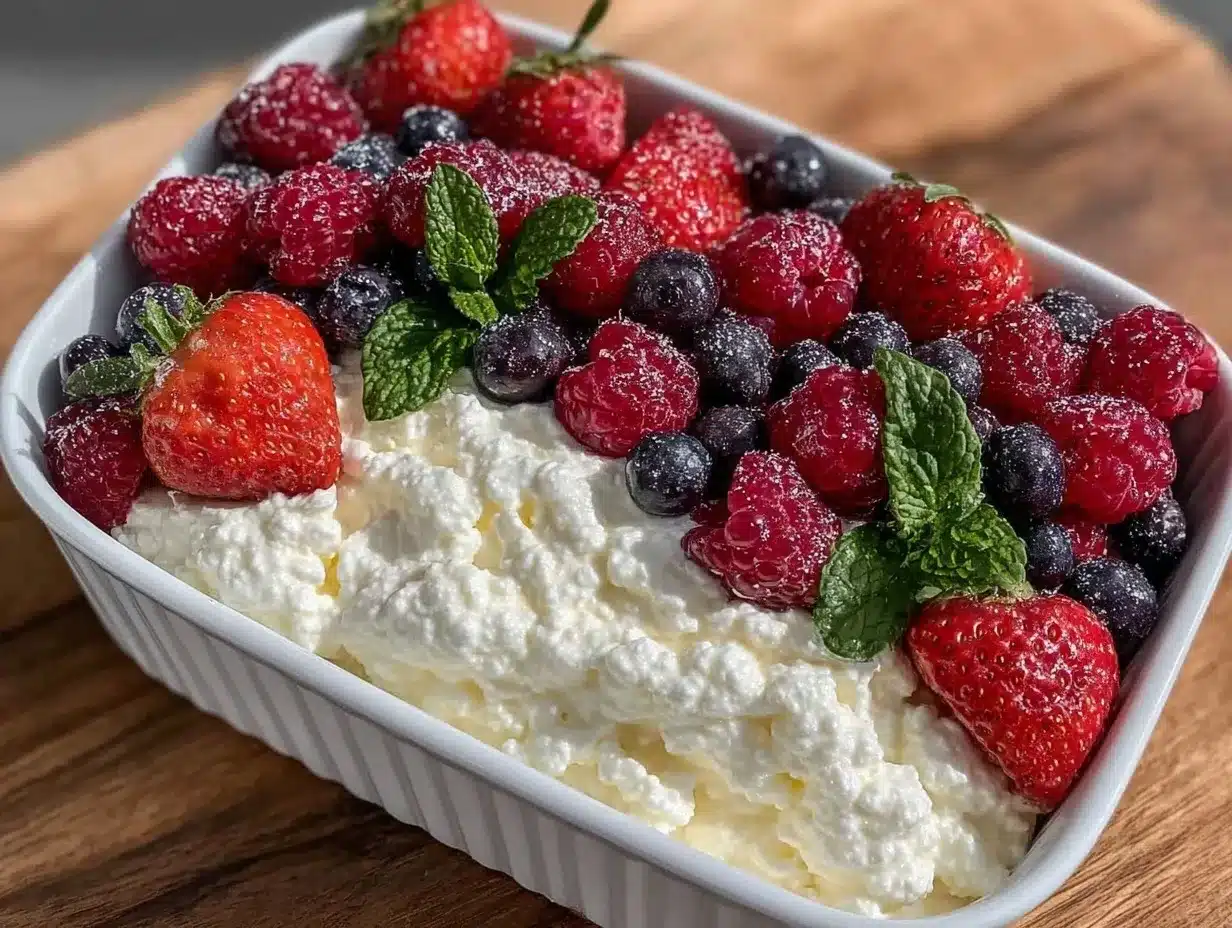 Healthy High Protein Cottage Cheese and Berry Bento Box preparation steps