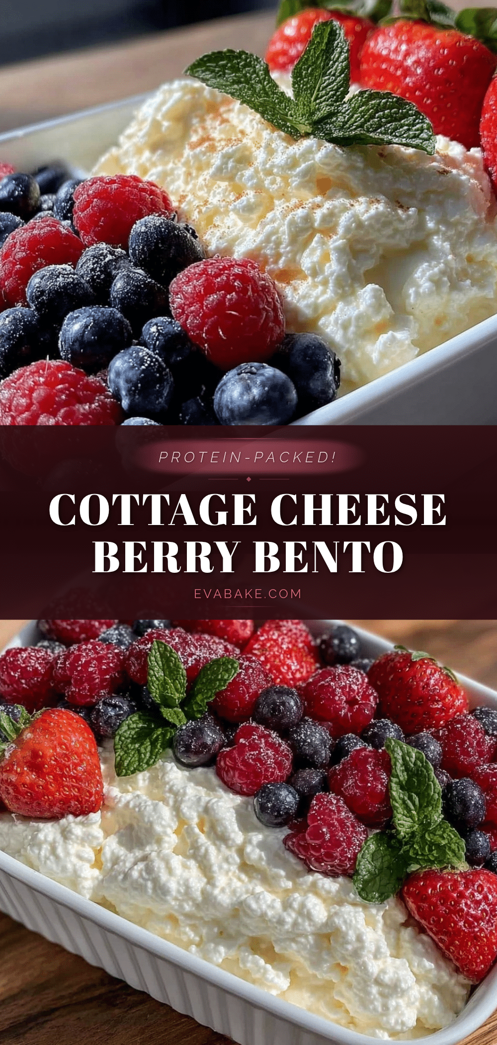 Healthy High Protein Cottage Cheese and Berry Bento Box recipe
