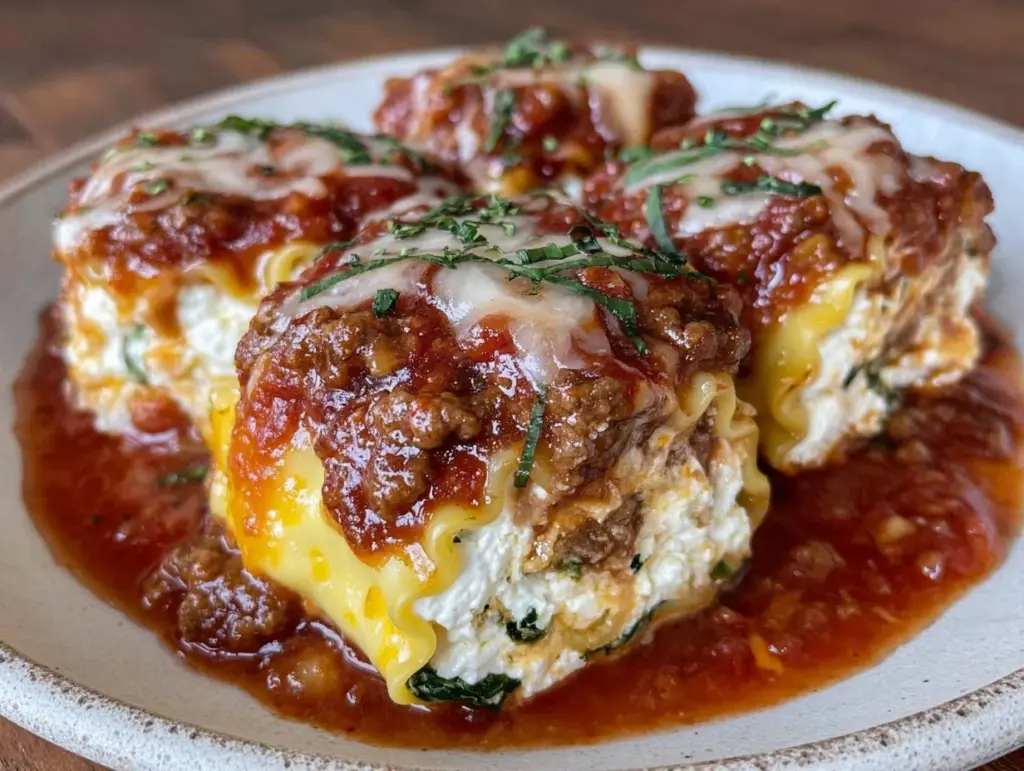 high-protein cottage cheese lasagna roll-ups - featured image