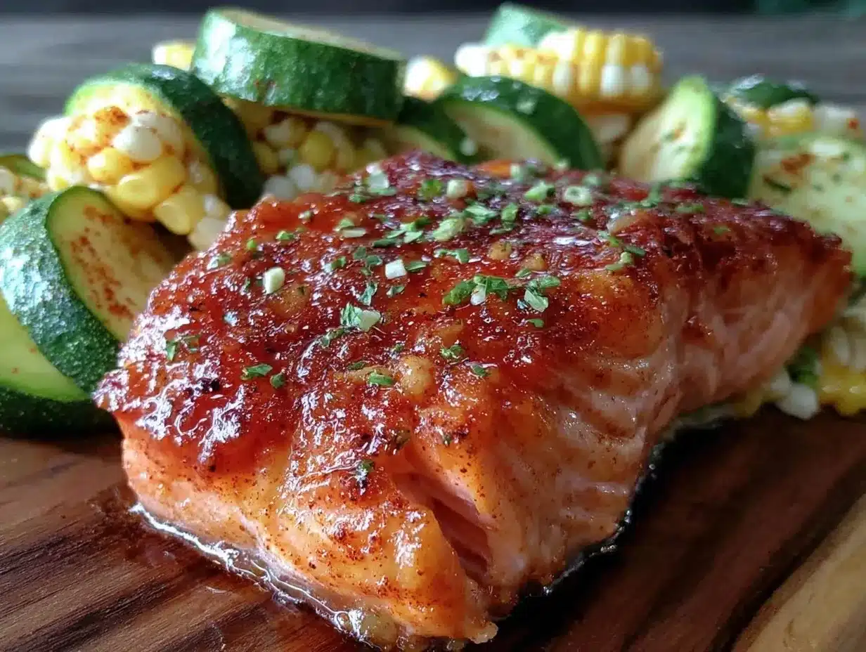 honey garlic butter foil packet salmon preparation steps