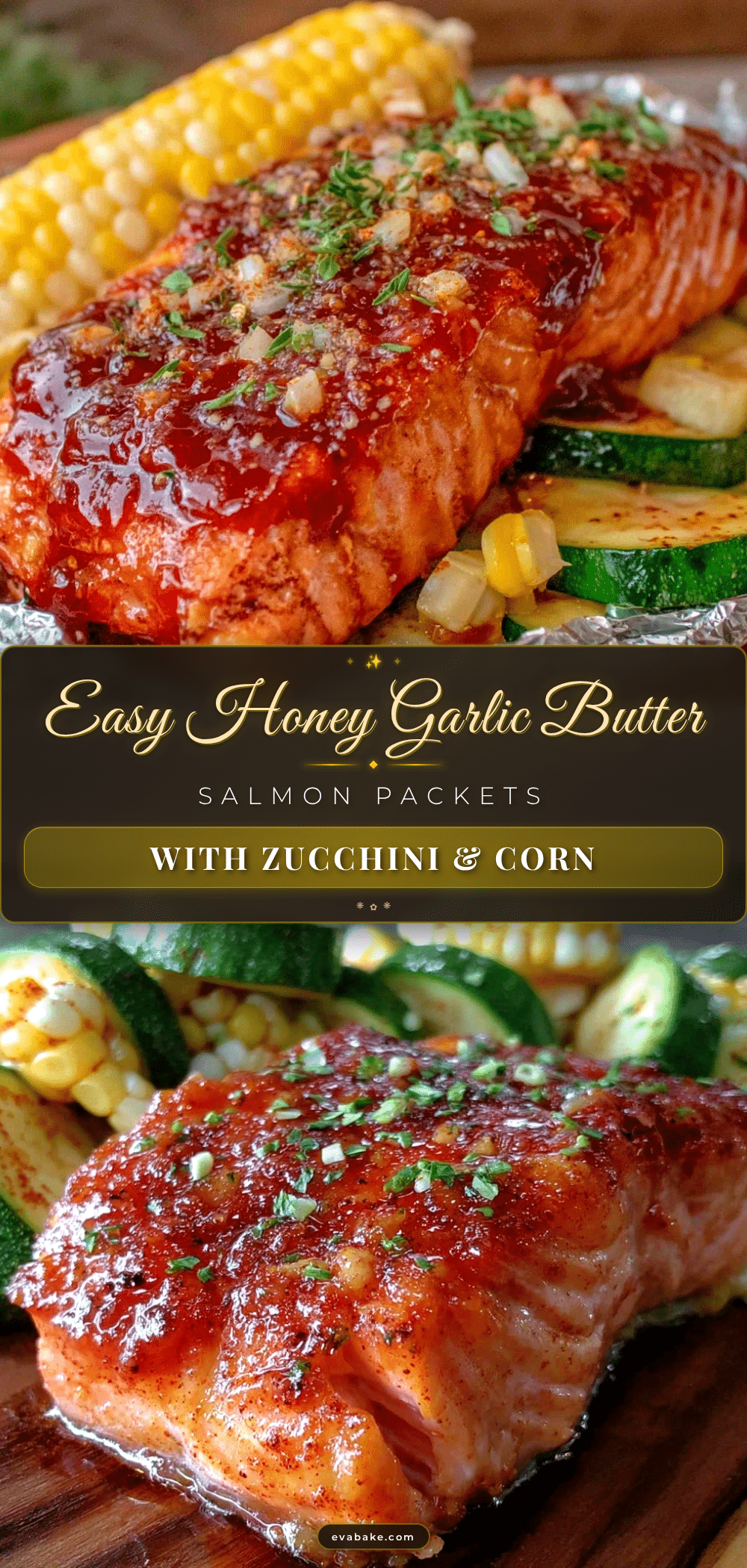 honey garlic butter foil packet salmon recipe