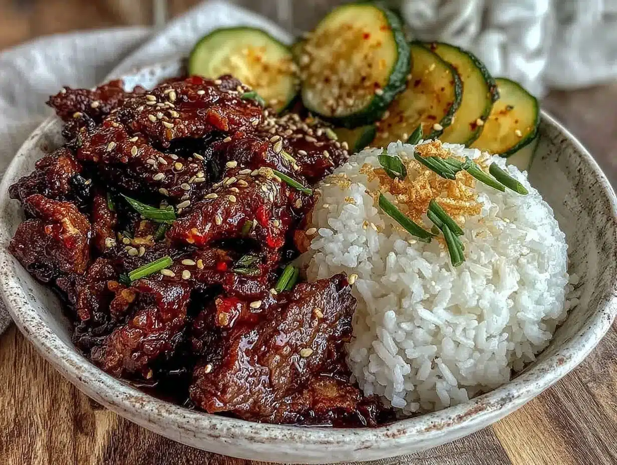 Korean Beef Bulgogi Bowl preparation steps
