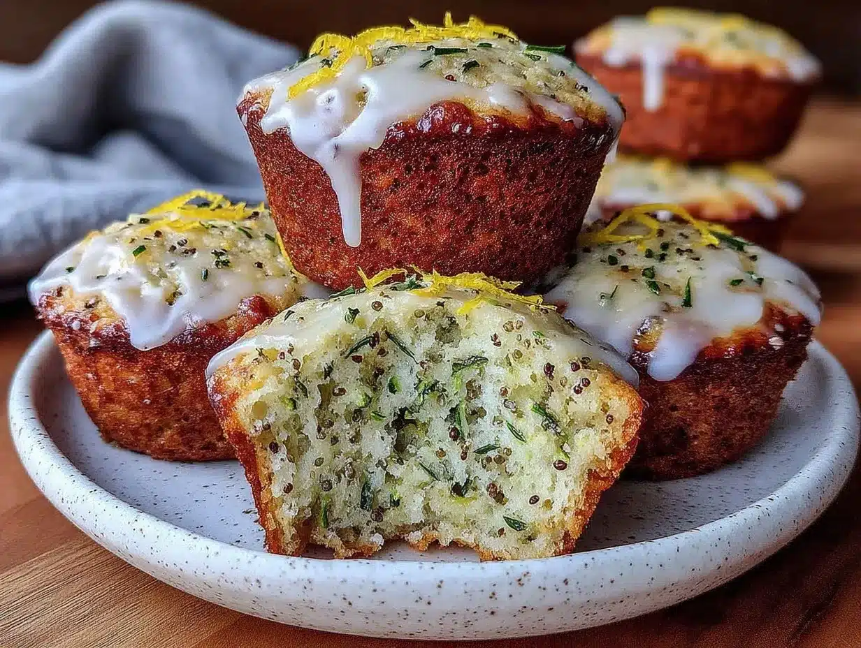 lemon poppy seed zucchini muffins preparation steps