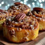 maple pecan cinnamon rolls - featured image